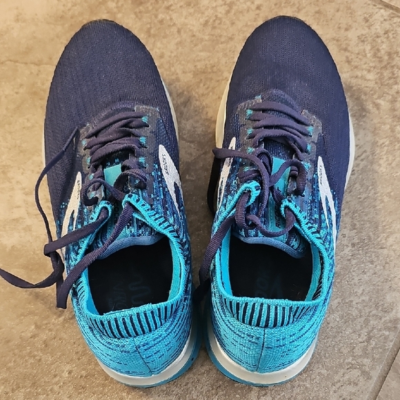 Brooks Navy and Aqua Running sneakers, Brooks DNA AMP RICOCHET - Picture 2 of 11